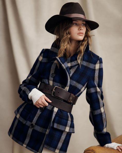 Plaid Jacket Outfit, European Travel Outfit, Ralph Lauren Love, Ralph Lauren Womens Clothing, Polo Women, Shade Of Blue, Satin Slip, Plaid Jacket, Satin Slip Dress