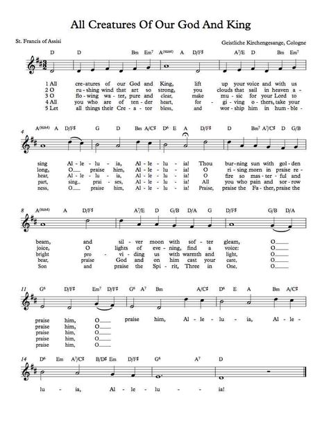 How Great Thou Art Sheet Music, Great Is Thy Faithfulness Sheet Music, All Creatures Of Our God And King Hymn, Jesu Joy Of Mans Desiring Sheet Music, Here I Am To Worship Sheet Music, Best Classical Music, Gospel Song Lyrics, Church Songs, Christmas Sheet Music