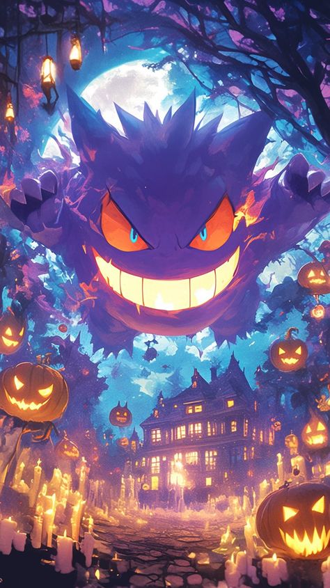 Christmas Pokemon, Ghost Type Pokemon, Pokemon Halloween, Halloween Wallpaper Iphone Backgrounds, Halloween Symbols, Ghost Pokemon, Spooky Costumes, Ghost Type, Anime Halloween