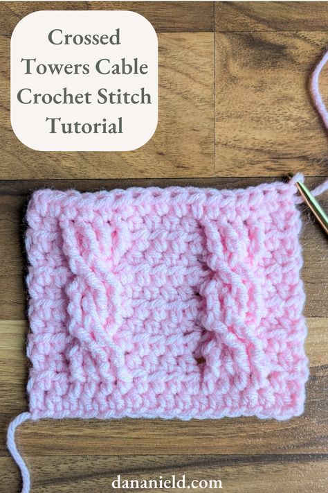 Learn to crochet easy cables! If you are familiar with post stitches, you can make the crossed towers stitch, AKA easy crochet cables. Cable Crochet Stitch, Cable Stitch Crochet Pattern, Cable Stitch Crochet, Crochet Cable Stitch Pattern, Crochet Cables, Cable Crochet, Crochet Cable Stitch, Crochet Stitch Tutorial, Crochet Cable