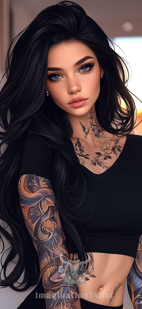 Female College Student Character Art, Interesting Pictures To Draw, Female Digital Art Beautiful, Ginger Hair Fashion Outfits Style, Tattooed Female Character Art, Curvy Female Character Art, Beautiful Female Character Art, Female Character Inspiration Art, Character Art Female Brunette Cartoon