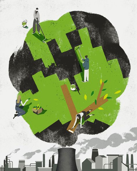 New Yorker Illustration, Campaign Posters, Climate Crisis, Conceptual Illustration, Eco Design, Status Quo, Nature Journal, Creative Industries, Design Thinking