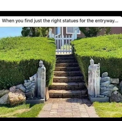 Lotr Funny, Lawn Decorations, Into The West, Hobbit Hole, Middle Earth, Dream Garden, Narnia, Tolkien, The Rings