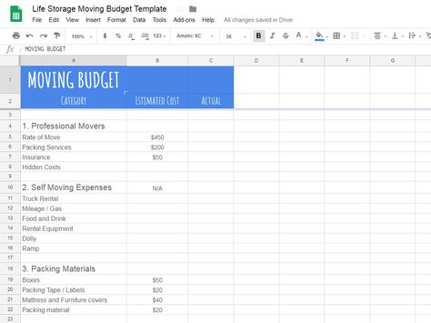 Create a Realistic Moving Budget Using This Guide Moving Budget, Moving Expenses, Excel Budget Template, Moving Checklist, Packing To Move, Sample Business Plan, Free Budget, Teaching Life, Spreadsheet Template