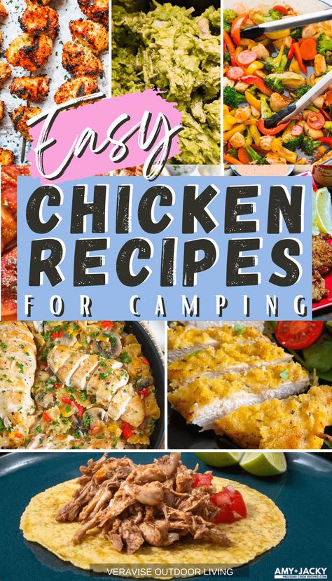 If you're looking for easy chicken recipes that will please a crowd, look no further! These fifteen chicken recipes are perfect for your next camping trip. From avocado chicken to cheesy chicken fajitas, we've got you covered. So fire up the grill and get ready to chow down! Camping Meals With Chicken, Campfire Chicken Recipes, Chicken Recipes For Camping, Camping Chicken Recipes, Chicken Camping Meals, Dinner Camping Ideas, Chicken Camping Recipes, Ranch Chicken Kabobs, Rv Camping Meals