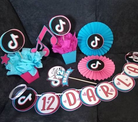 Tiktok Birthday, Mimi Birthday, Princess Party Decorations, Tic Toc, Ideas Para Fiestas, 11th Birthday, Girl Birthday Party, 13th Birthday, 10th Birthday