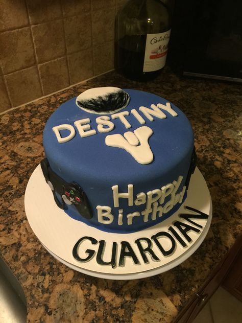 Destiny ps4 video game Destiny Cake Ideas, Destiny 2 Cake, Destiny Cake, Lakers Cake, Cake Challenge, Ps4 Video, Video Game Cakes, Destiny Bungie, John 10