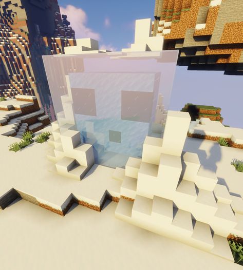 Minecraft Xmas House, Minecraft Ice Sculpture, Minecraft Ski Resort, Ice House Minecraft, Snow Minecraft Builds, Minecraft Ice Builds, Minecraft Snow Builds, Statue Minecraft, Minecraft Kingdom