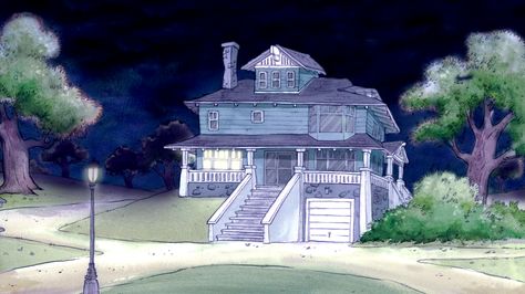 Regular Show - Album on Imgur Regular Show House, Anime Sasuke, House Night, Show House, Cartoon House, Regular Show, Old Disney, Cartoon Background, Photo Art Gallery