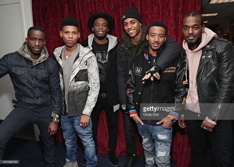 Cast of 'The New Edition Story', Actors Elijah Kelley, Bryshere Y. Gray, Woody McClain, Keith Powers, Algee Smith and Luke James visit the SiriusXM Studios on January 18, 2017 in New York City. New Edition Story, Woody Mcclain, Algee Smith, Michael Bivins, Bryshere Gray, Luke James, Ralph Tresvant, Keith Powers, Chocolate Girls