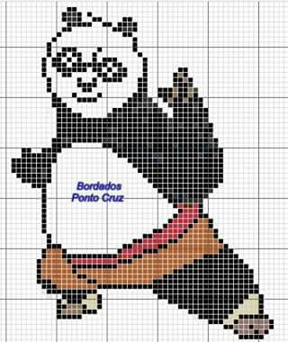 Kung Fu Panda pattern Pearler Beads Panda, Panda Grid Pattern, Beaded Panda Pattern, Red Panda Cross Stitch Pattern, Cross Stitch Panda Pattern, Pixel Crochet Blanket, Mini Hama Beads, Panda Pattern, Graph Paper Drawings