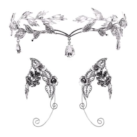 PRICES MAY VARY. You will get : 1 pair Elf Ear Cuffs,1 x silver fairy Crown Headband. muti-color and beautiful, dress accessory that never goes out of style, make you like a butterfly fairy. Butterfly Cuffs Clip, it is a good decoration for a party, Halloween dress-up party and cosplay,dancing party,like a butterfly, It is special design will make you look unique. These fairy Elf Ear Cuffs will make a Halloween dress up party and you can give them to your beautiful daughter as birthday gifts or Cool Crowns, Black Fairy Costume, Dark Elf Costume, Fairy Elf Costume, Butterfly Cuffs, Winter Fairy Costume, Dark Fairy Costume, Elf Crown, Elf Kostüm