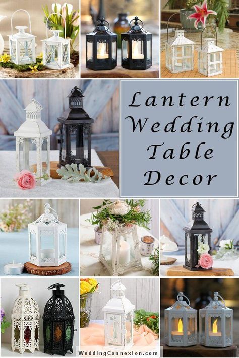 Wedding Lanterns Centerpieces, Wedding Centerpieces With Lanterns, White Lantern Centerpieces, Diy Lantern Centerpieces, Lantern Wedding Centerpieces, Lantern Wedding Decor, Wedding Lantern, Romantic Centerpieces, Decorate Wedding