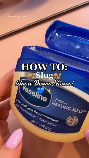 67K views · 3.6K reactions | Learn how to slug like a derm nurse 🐌 @careclarkbsn is showing you just how much Vaseline Jelly you really need to seal in your skincare products and lock in moisture for 24 hours ⏰  #Vaseline #Slugging #Skincare #SkincareRoutine #SkincareHacks #SkinCareExpert | Vaseline US | vaselinebrand · Original audio Slugging Face With Vaseline, Slugging With Vaseline, Slug Face With Vaseline, Vaseline Slugging, Is Vaseline Good For Eyelashes, Vaseline Tube, Vaseline Hacks Petroleum Jelly, Benefits Of Vaseline, Vaseline Jelly