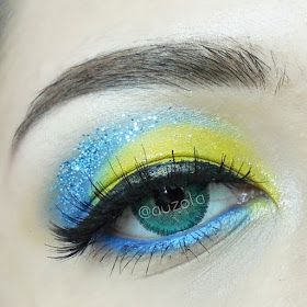 Rainbowdorable by Auzola | Indonesian Beauty Blogger: EOTD: Inside Out "Joy" Eye Makeup (With Tutorial) Minion Eye Makeup, Joy Makeup Inside Out, Disney Eye Makeup, Minions Eyes, Inside Out Joy, Theater Makeup, Disney Eyes, Nyx Jumbo Eye Pencil, Joy Inside Out