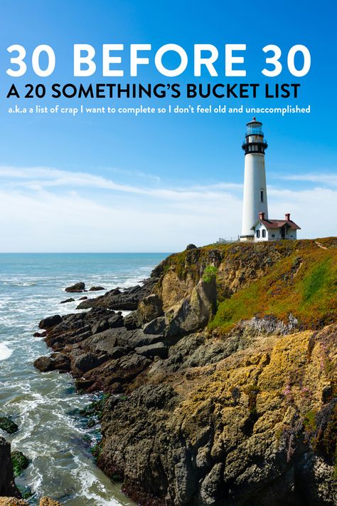 30 Before 30 Bucket List - everyone in their twenties should make a 30 before 30. Mine includes travel, mental health and experiences (like fish pedicures). 30 Before 30 Bucket List, 30 Bucket List, 30 Before 30, Summer Bucket List For Teens, Bucket List For Teens, Winter Bucket List, Navy Wife, Money Hacks, Travel Pics