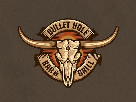 Toro Vector, Toro Logo, Western Logo, Bullet Hole, Pub Design, Learning Logo, Startup Logo, Logos Inspiration, Bull Riding