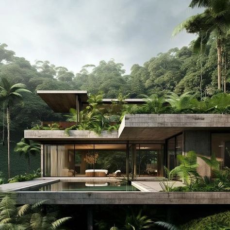 Minimalism. Architecture Minimalism Architecture, Bali Luxury Villas, Bali Luxury, Modern Mountain House, Mediterranean Interior Design, Tv Unit Furniture Design, Mediterranean Interior, Container Buildings, Cool Swimming Pools