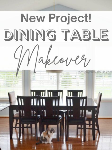 New Project! Dining Table Makeover Craftsman Dining Table, Dining Table Redo, Mission Table, Powder Room Renovation, Dining Room Table Makeover, Dining Table Makeover, Diy Staining, Coastal Dining, Expandable Dining Table