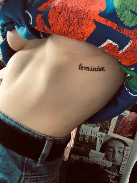 Female Tattoo Quotes, Empowering Women Tattoo Ideas, Womens Rights Tattoo, Gen Z Tattoo Ideas, Women Empowerment Tattoo Ideas, Feminist Tattoos For Women, Feminism Tattoos For Women, Woman Empowerment Tattoos, Words Tattoos For Women