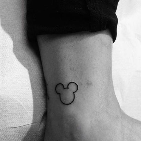 Mickey Mouse tattoo Mouse Tattoo, Mickey Tattoo, Mickey Mouse Tattoo, Cute Simple Tattoos, Mouse Tattoos, Tattoos Inspiration, Cute Little Tattoos, Friendship Tattoos, Cute Tiny Tattoos