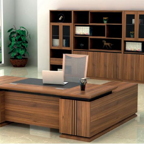 L Type Office Table Design, Md Table Design Office, L Shape Office Table Design, Small Office Design Workspaces, Office Cupboard Design, Chairman Office, Modern Office Furniture Desk, Md Room, Office Table Design Modern