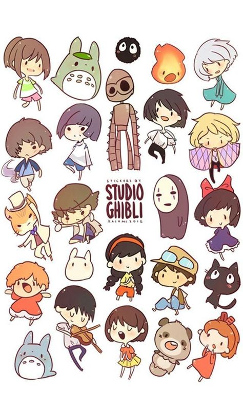 Chibi Ghibli, Cute Studio Ghibli, Drawings To Trace, Studio Ghibli Fanart, Studio Ghibli Background, Studio Ghibli Characters, Anime Character Names, Disney Emoji, Ghibli Artwork