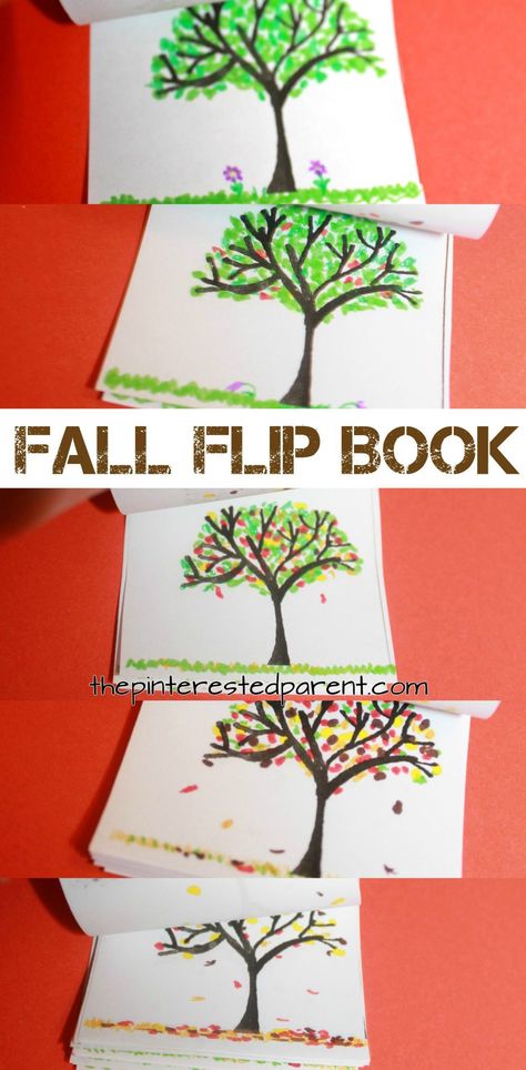 Animated Fall flip book with printable template. Design them for the seasons and make a flip book for every season. Arts and crafts for kids Flip Books Art, Flip Book Template, Mini Flip Book, School Age Activities, Art Education Lessons, Animation Ideas, Flip Book Animation, Flip Books, Fall Tree