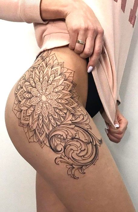 50 Sexy Hip Tattoos for Women (2024) - The Trend Spotter Hip Tattoos For Women, Tattoo Ideas Women, Mandala Hip Tattoo, Hip Thigh Tattoos, Hip Tattoos, Hip Tattoos Women, Geniale Tattoos, Latest Tattoos, Tattoos Women