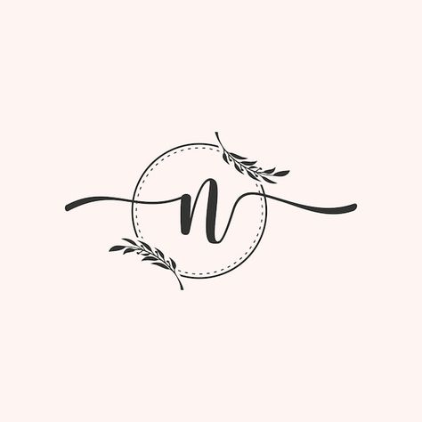 N Monogram Logo, N Calligraphy, Luxury Typography, Calligraphy N, Minimal Font, Logo N, Logo Minimal, Logo Design Typography, Design Typography