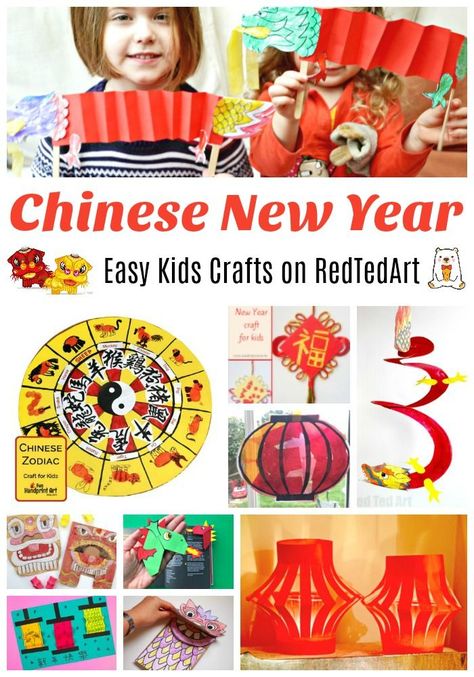 Red Ted Art gets you ready for Chinese New Year with our collection of Chinews New Year Activities and Crafts. From fabulous Dragon Puppets, to exploring the Zodiac and gorgeous Chinese Lanterns.. there are lots of crafts to choose from and something for everyone. Take a peak now and start planning! News Years Crafts For Kids, February Art, New Year Crafts, New Year Activities, Red Money, Crafts Ideas For Kids, Chinese New Year Crafts For Kids, February Classroom, Chinese New Year Activities