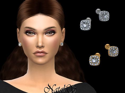 Check out these Diamond earring studs created by NataliS! 4 Piercings, Cc Jewelry, Black Simmer, Sims Accessories, Spiritual Witchcraft, Sims 4 Piercings, Sims 4 Tattoos, Sims 4 Tsr, Sims 4 Cas Mods