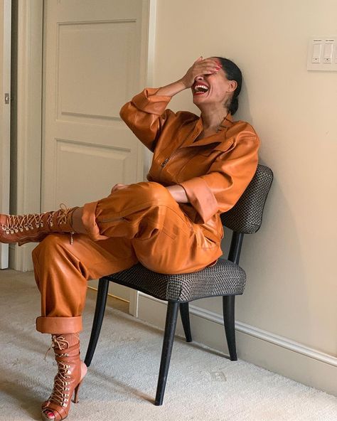 4 Fall Shoe Trends Women Over 40 Have Been Spotted Wearing on Repeat Tracee Ellis Ross Style, Tracee Ellis Ross Fashion, Fall Shoe Trends, 48th Birthday, Balenciaga Boots, Ellis Ross, Fall Shoe, Flight Suit, Tracee Ellis Ross