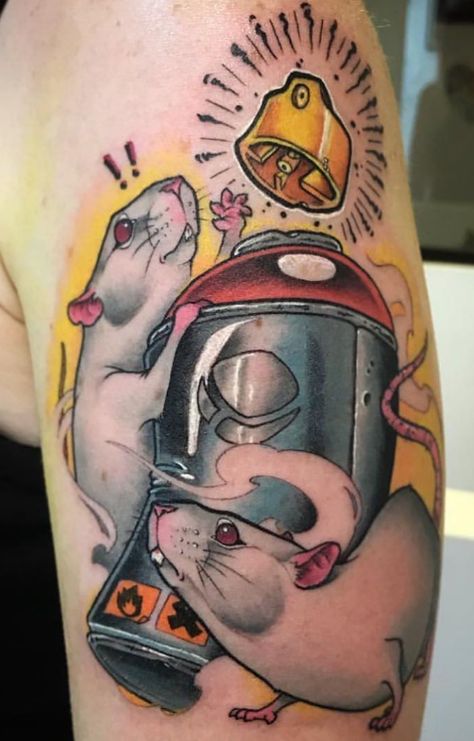 Rate This Rats Tattoo 1  to 100 #tattoo #tattoos #smalltattoos #amazingtattoo #beautifultattoos #watercolorTattoo #InspirationalTattoos #ArtTattoo #NeonTattoo #CoolTattoos #TattooDrawings #BodyArtTattoo #Tattoo Sketches #FootTattoos #CelestialTattoo Painting Tattoos, Sin Tattoo, Rat Tattoo, Neon Tattoo, Mouse Tattoos, 100 Tattoo, Best Tattoo Ideas, 1 To 100, Lab Rats