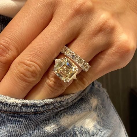 Asscher Eternity Band, Asscher Wedding Band, Ascher Ring, 10 Carat Engagement Ring, 4 Carat Engagement Rings, Ascher Cut Diamond Engagement Ring, Diamonds Aesthetic, Asscher Ring, 10 Carat Diamond Ring