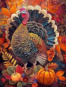 Turkey Painting, Turkey Bird, Gem Art, Diy Thanksgiving, Easy Canvas Painting, Gems Art, Diamond Painting Kits, Kit Home, Art Kits