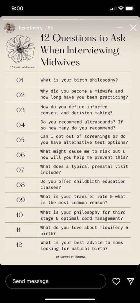 Questions To Ask Midwife, Midwife Questions, Midwifery Personal Statement, Becoming A Midwife, Np School, Pregnancy Help, Survey Questions, Pregnancy Guide, Childbirth Education