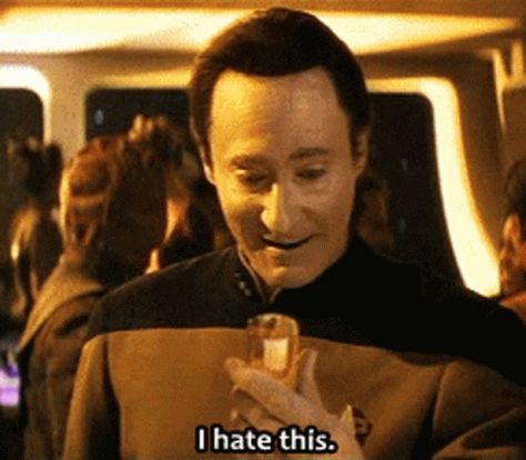 Data testing his emotion chip. Star Trek Data GIF - StarTrek Data Hate - Discover & Share GIFs Star Trek Data Funny, Star Trek Reaction Images, Star Trek Gif, Data Star Trek, Star Trek Communicator, Toaster Strudel, Star Trek Data, Brent Spiner, Composite Board