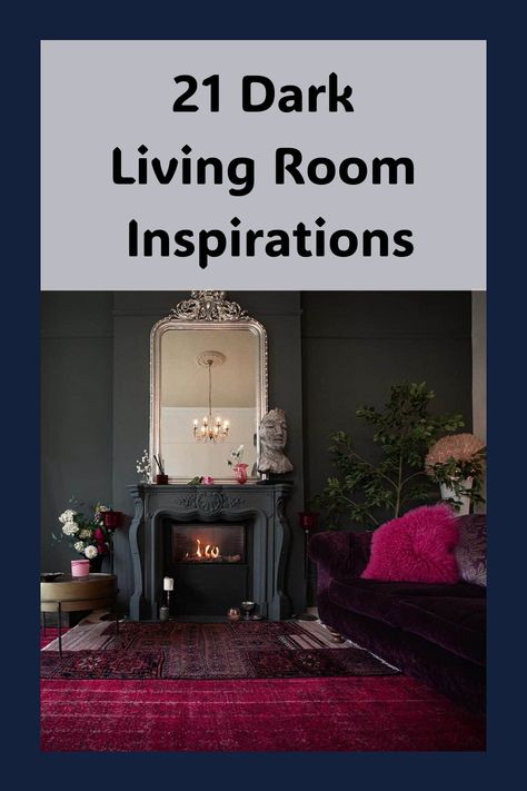 21 Dark Living Room Inspirations Dark Room Curtains, Dark Blue Family Room, Charcoal Living Room Walls, Dark Room Decor Ideas, Dark Paint Colors For Living Room, Dark Teal Living Room Ideas, Dark Color Living Room Ideas, Dark Blue Living Room Color Scheme, Dark Sitting Room Ideas