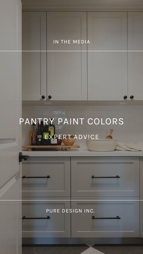 We shared our top tips for Pantry Paint Colors with Homes and Gardens! Kitchen Pantry Paint Colors, Paint Colors For Pantry, Pantry Paint Color Ideas, Best Pantry Colors, Pantry Colors Ideas, Painted Pantries, Pantry Wall Color Ideas, Pantry Cabinet Colors, Walk In Pantry Paint Colors