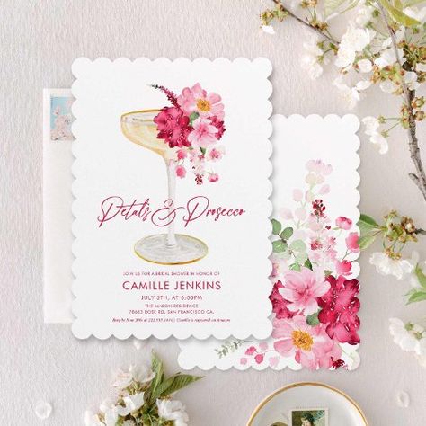 $2.18 | Petals and Prosecco Garden Bridal - wedding shower, bridal shower invitation, pink and gold, wedding shower invitation, petals and prosecco, bridal brunch invitation, blush florals, bubbly bridal shower, summer spring, elegant bridal shower Petals And Prosecco Bridal, Pink Bridal Shower Favors, Petals And Prosecco, Pink Floral Bridal Shower, Bridal Shower Balloons, Garden Bridal Showers, Bridal Invitations, Bridal Shower Cards, Pink Bridal Shower