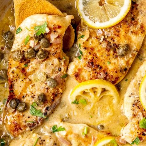 GLUTEN-FREE DAIRY-FREE CHICKEN PICCATA - Olivia Adriance Clean Plates, Chicken Piccata, Chicken Cutlets, Gluten Free Pasta, Gluten Free Flour, Recipe Images, Nutritional Yeast, Coconut Cream, Gluten Free Dairy Free