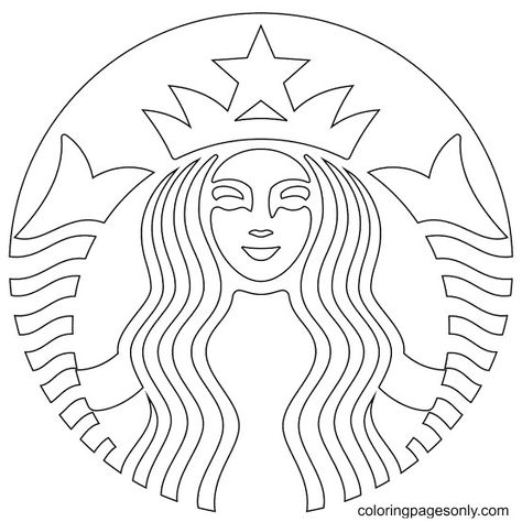 Starbucks Stickers, Free Coloring Sheets, Starbucks Logo, Kids Focus, Mini Drawings, Free Printable Coloring, Free Printable Coloring Pages, Logo Color, Coloring Sheets