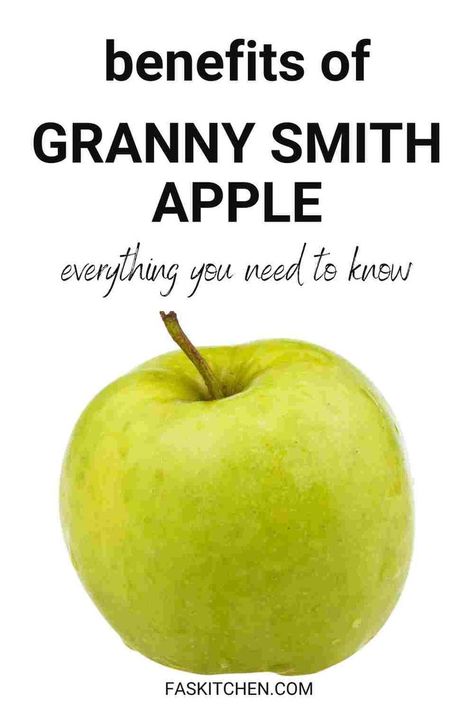 A Pinterest pin featuring a comprehensive guide to Granny Smith apples. The image showcases the nutritional benefits, versatile uses, and tips on buying and storing these crisp and tangy apples. Perfect for anyone looking to enhance their snacking and cooking adventures. #GrannySmithApple #AppleGuide #HealthyEating Green Apple Benefits, Apple Benefits, Granny Smith Apple, Fruit Benefits, Cooking Game, Apple A, Cooking Games, Granny Smith Apples, Granny Smith