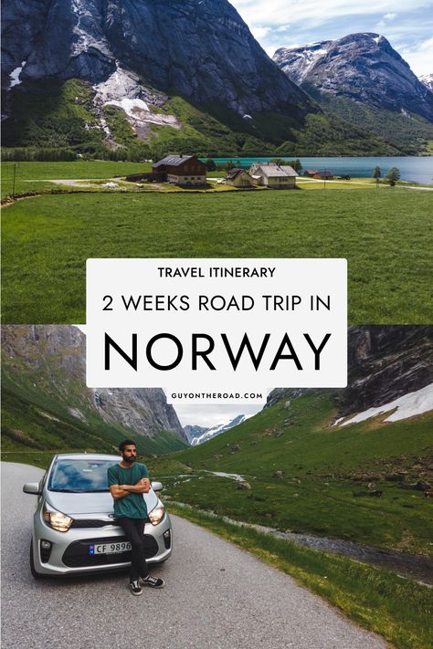 Are you planning a trip to Norway? This Norway road trip itinerary is for those who want to experience Norway in the best way! This Norway itinerary offers a comprehensive two-week road trip. With 2 weeks in Norway, you can see the best places to visit in Norway and Norway fjords. If you like nature and beautiful scenery you must put Norway on your bucket list! Norway travel | Norway trip | Norway itinerary | Norway road trip | Norway bucket list Camping In Norway, Norway Campervan Trip, Norway Roadtrip Route, Norway Travel Photography, Scandinavian Road Trip, Norway Road Trip Itinerary, Norway Road Trip, Norway Camping, Fjords Norway