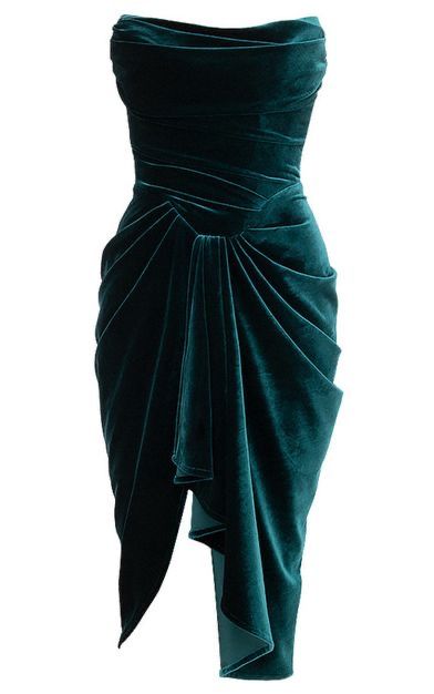 Party Bodycon Dress, Emerald Green Velvet, Celebrity Inspired Dresses, Velvet Bodycon Dress, Work Chic, Split Dress, Bodycon Dress Parties, Dress Bodycon, Guest Dress