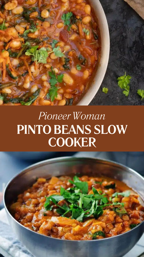 Pioneer Woman Pinto Beans Slow Cooker Spicy Pinto Beans In The Crock Pot, Dry Beans In Crockpot Recipes, Pioneer Woman Pinto Beans, How To Cook Beans In A Crockpot, Vegetarian Pinto Beans, Pot Of Beans On The Stove, Crockpot Pinto Beans With Bacon, Pioneer Woman Beans, Pinto Beans Crockpot Recipes