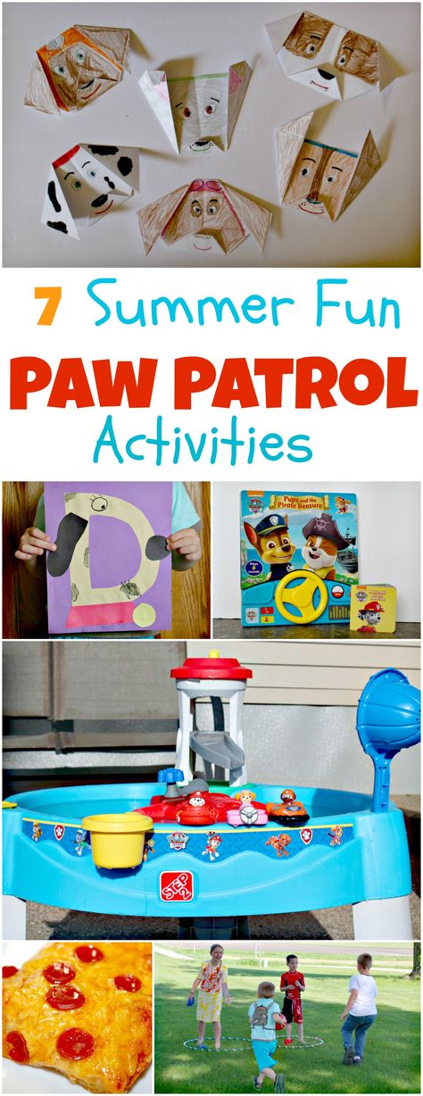 7 Summer-Fun Paw Patrol Activities ! Paw Patrol Activities, Origami Food, Dog Origami, Paw Patrol Games, 1st Birthday Party Games, Toddler Party Games, Diy Party Games, Psi Patrol, Food Games