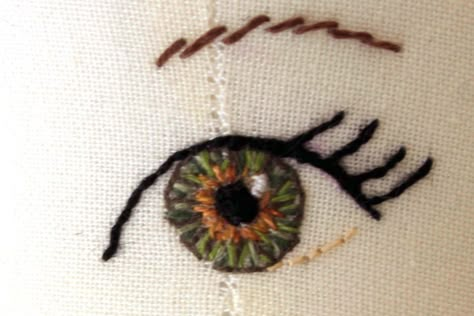 Embroidered Eyes, Pola Amigurumi, Doll Faces, Doll Makeup, Doll Painting, Stitched Together, A Stitch In Time, 자수 디자인, Sewing Dolls