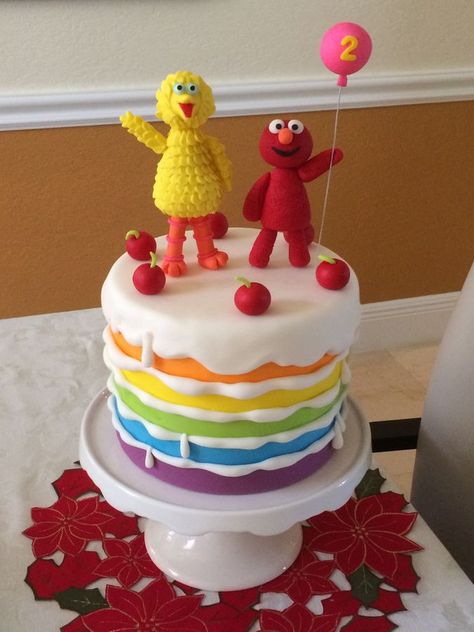 Bird Cake Ideas, Bird Birthday Cake, Sesame Street Birthday Cakes, Sesame Street Cake, Bird Cake, Fabulous Cakes, Party Sweets, Cake Photos, Bird Birthday